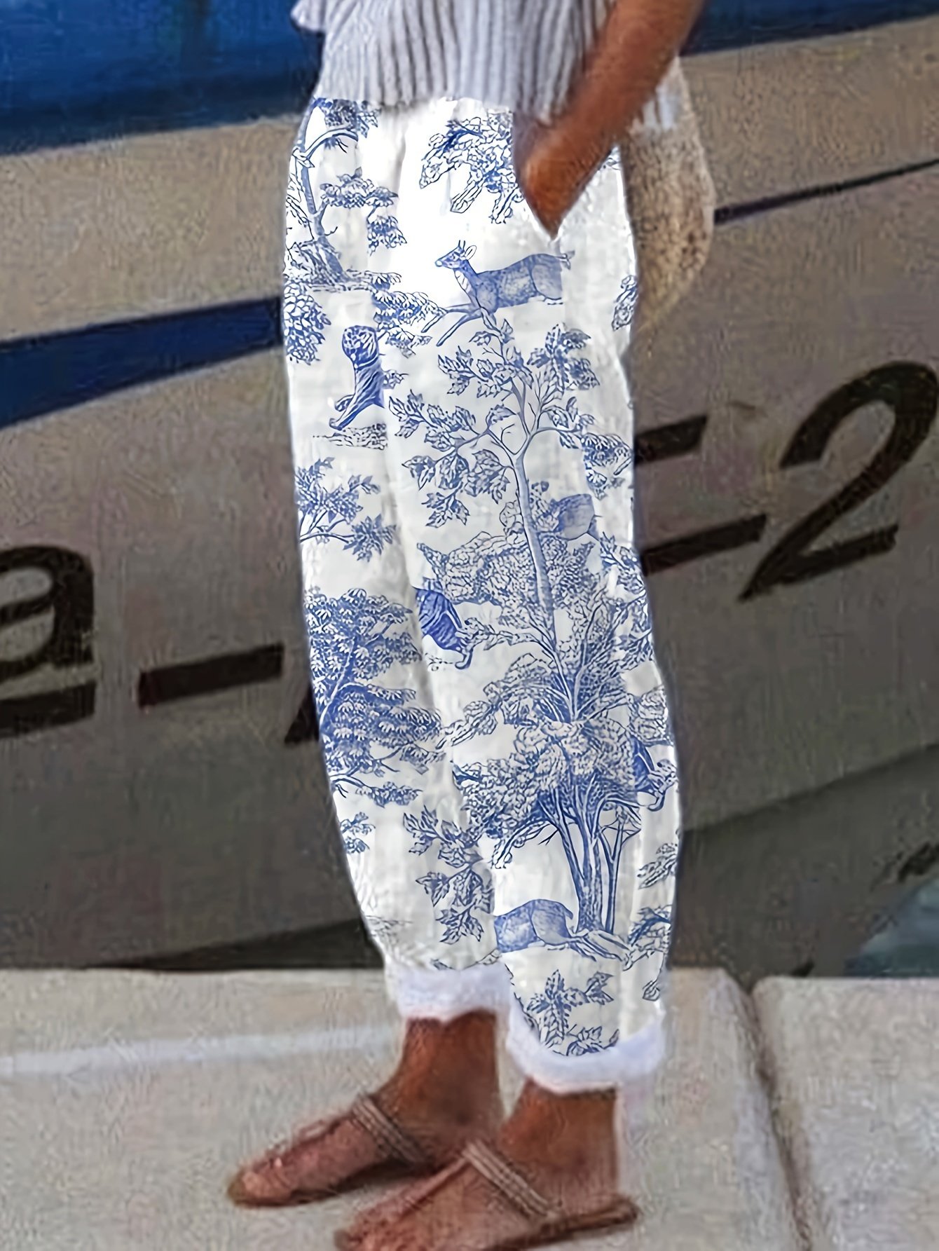 Casual Loose Animal Picture Pants