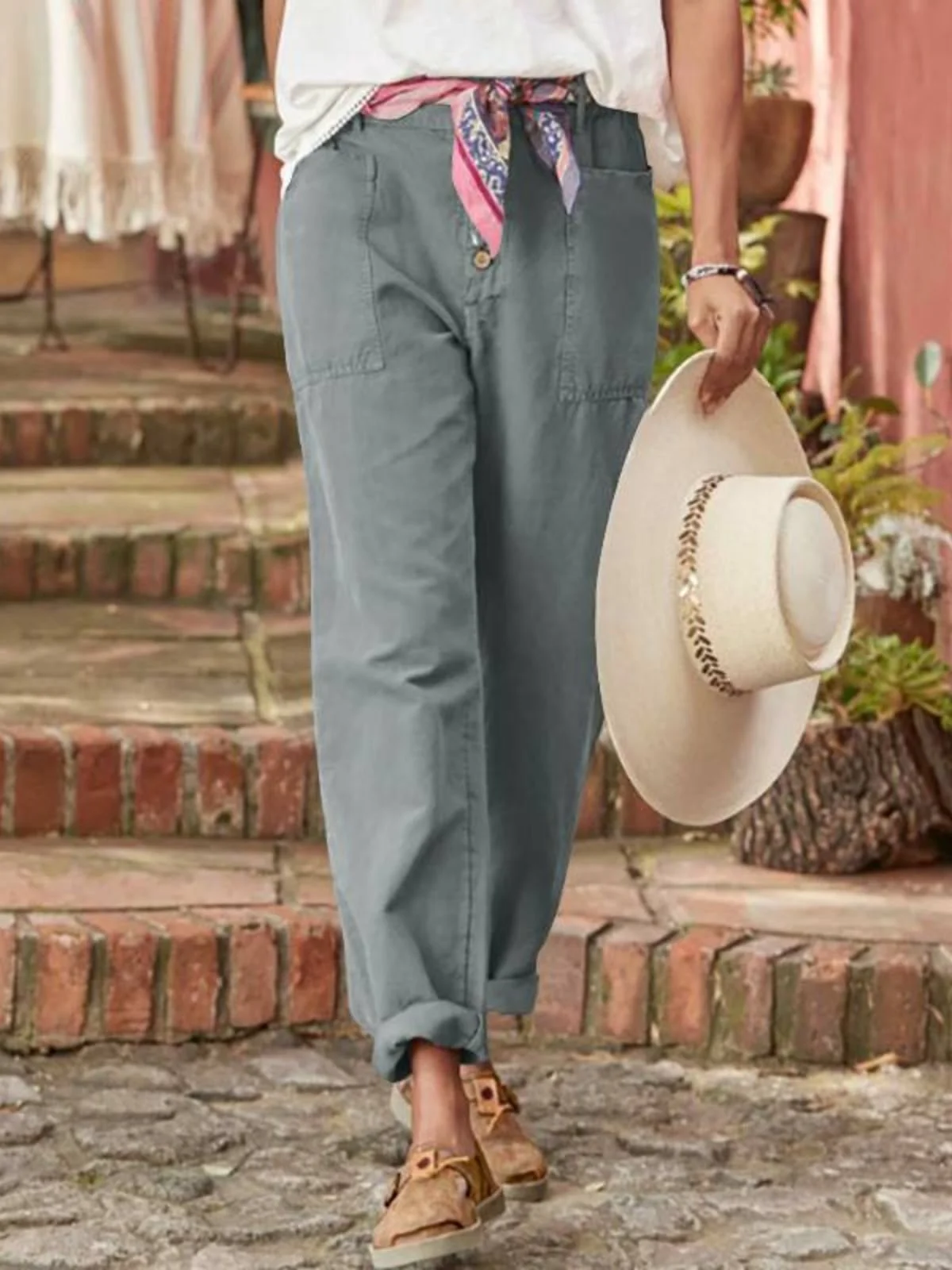 Cotton Regular Fit Casual Pants