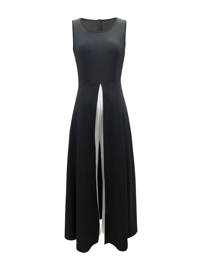 Women's Bodycon Tank Crew Neck Daily Going Out Casual Plain Summer Ankle Pants Jumpsuit Romper