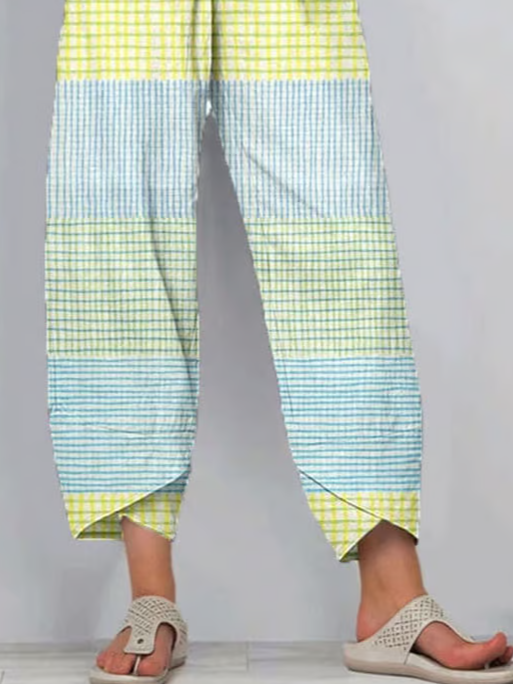 Women's Striped Print Casual Pants