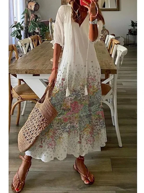 Casual Hoodie Ethnic Dress