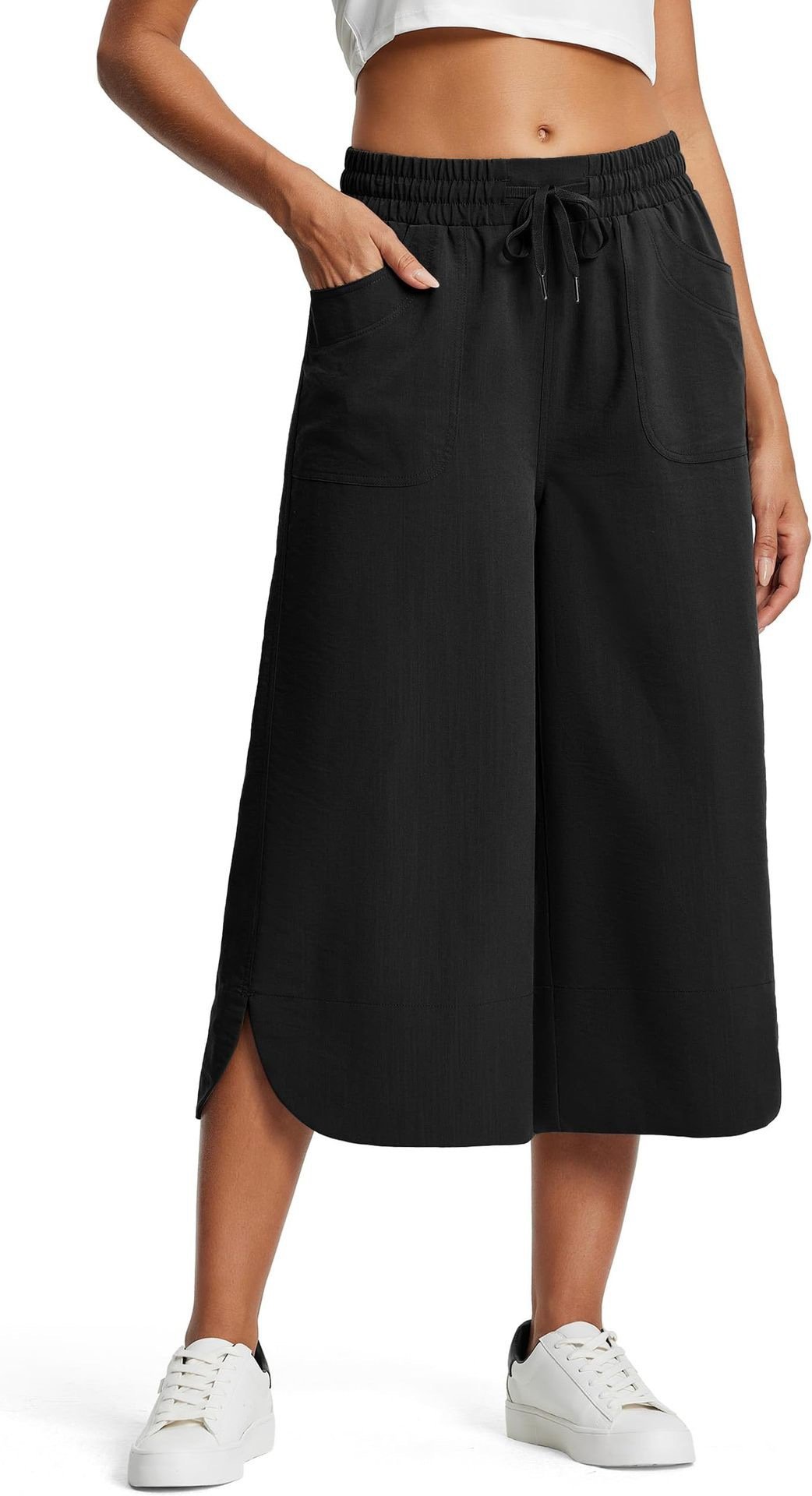 Women's  H-Line Wide Leg Pants Daily Going Out Pants Purplish blue Casual Pocket Stitching Plain Summer Pants