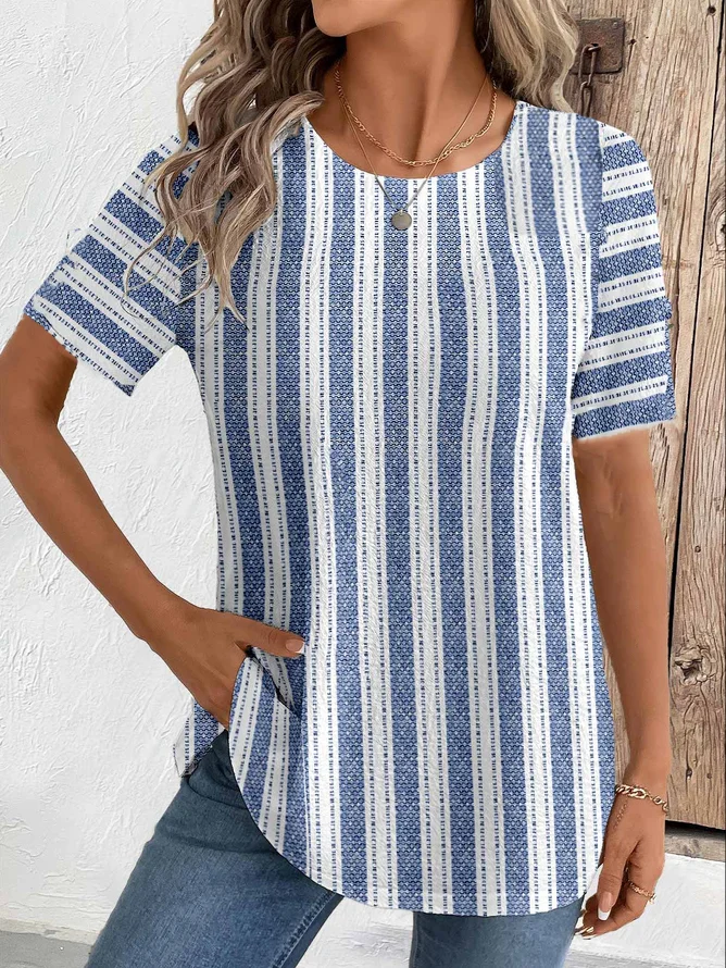 Print Casual Short Sleeve T-Shirt