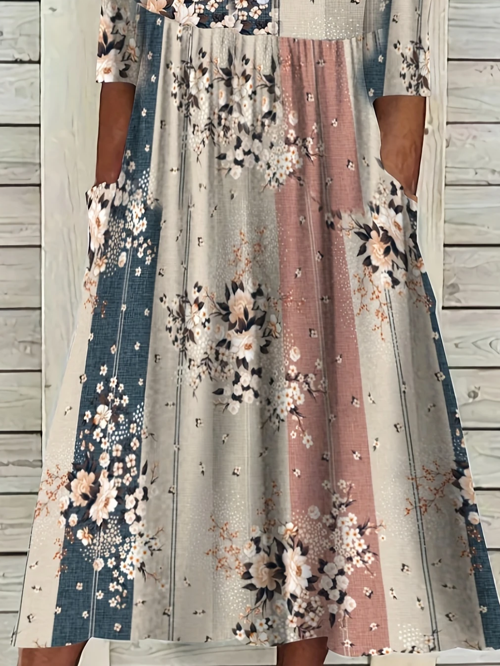 Women's Short Sleeve Summer As Picture Floral Printing V Neck Daily Going Out Casual Maxi H-Line Fit & Flare Dress Dress