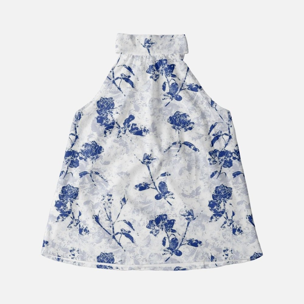 Regular Fit Floral Halter Casual T-Shirt