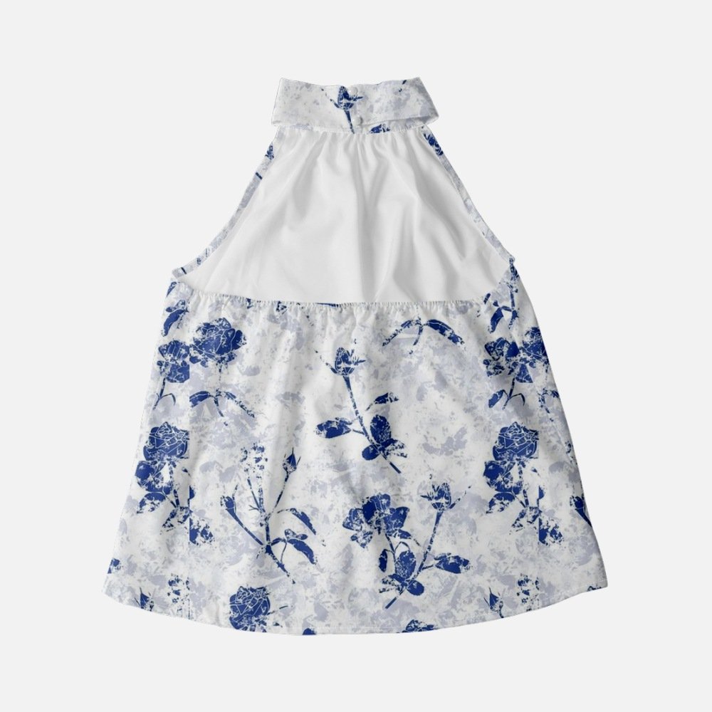 Regular Fit Floral Halter Casual T-Shirt
