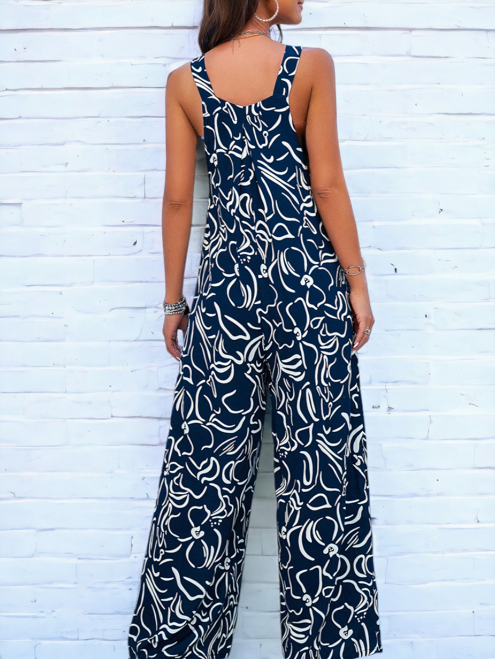 Loose Floral Boho Others Jumpsuit