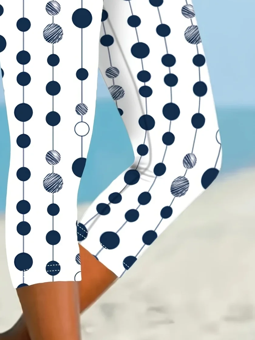 Women's Polka Dot Print Casual Leggings
