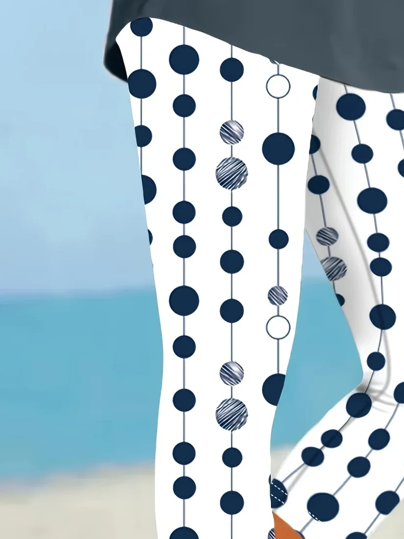 Women's Polka Dot Print Casual Leggings