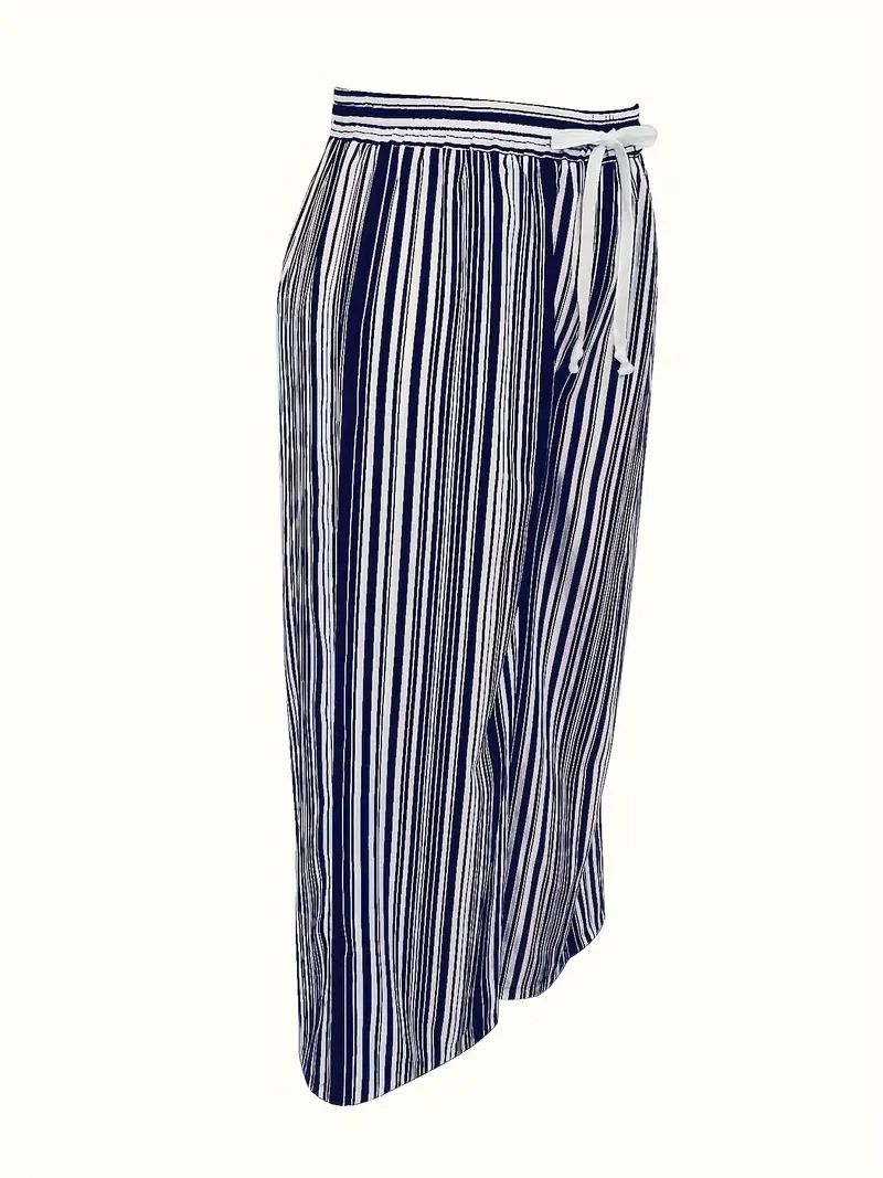 Loose Striped Simple Pants