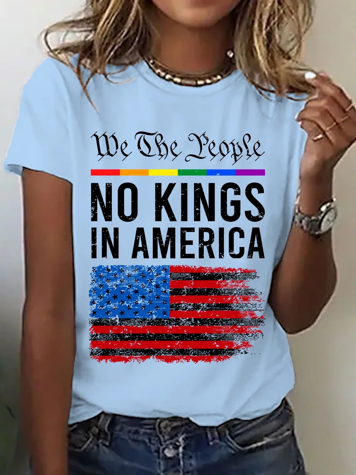 No Kings In America Cotton T-Shirt