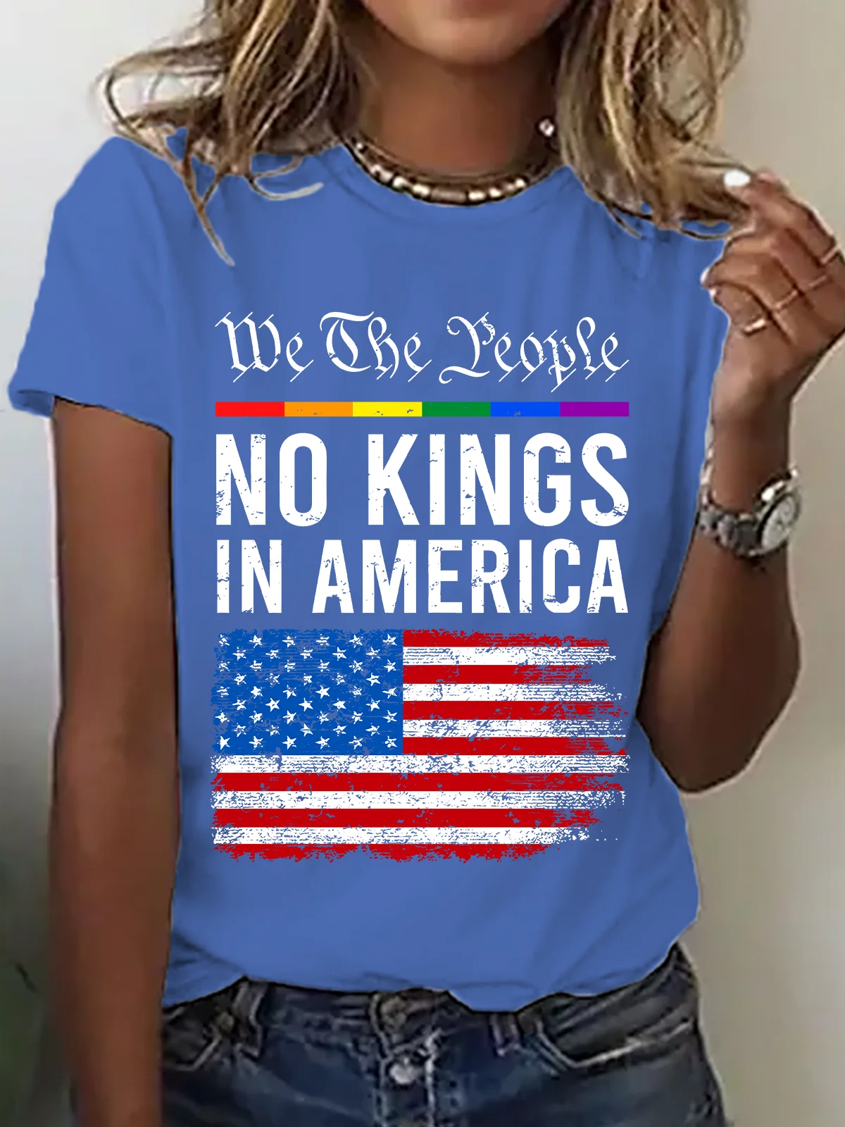 No Kings In America Cotton T-Shirt