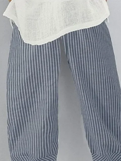 Women's Stripe Print Casual Pants