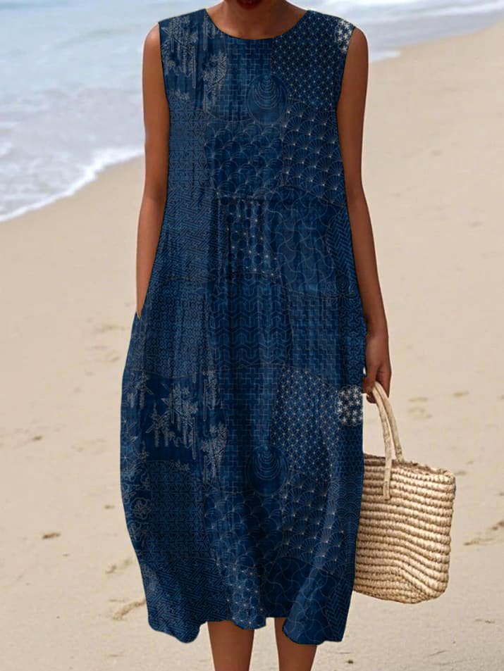 Crew Neck Casual Regular Fit Dress With No