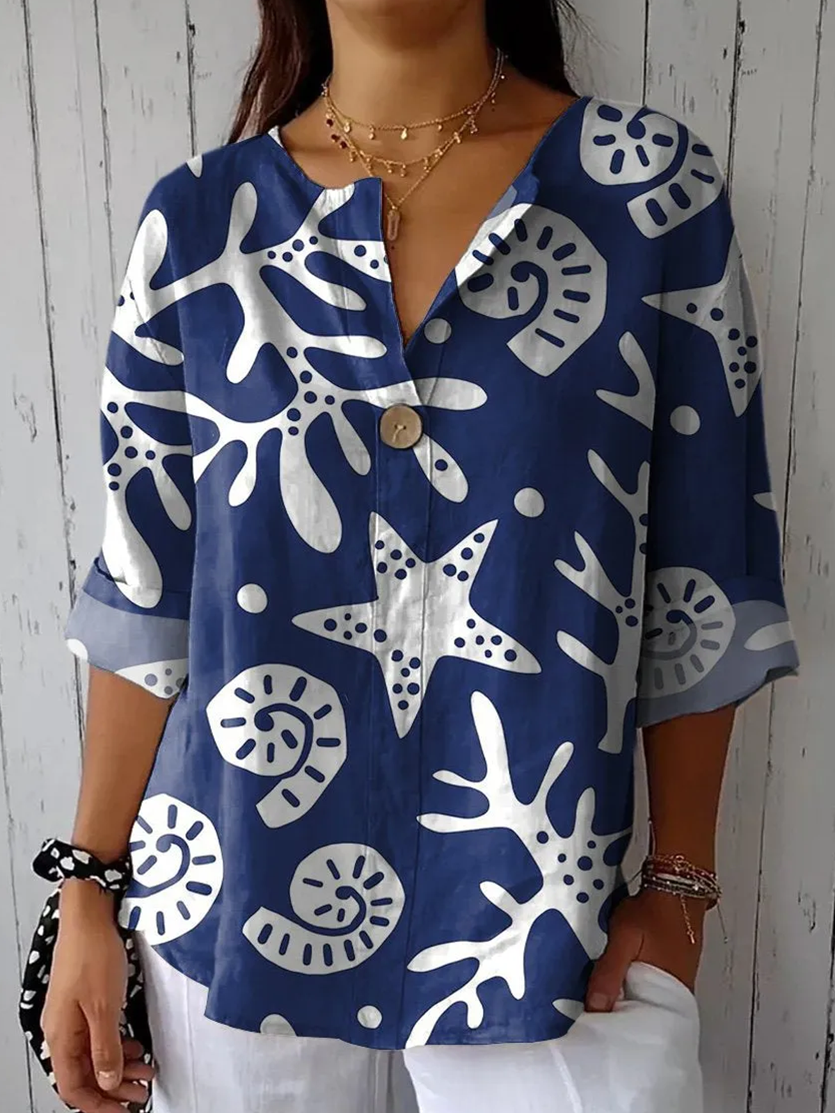 Elegant Geometric Blouse