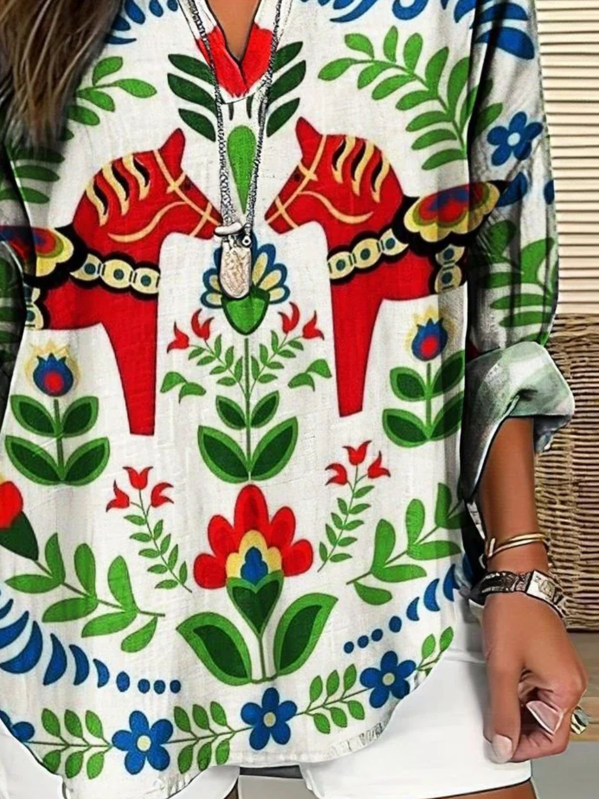 Simple Loose Cotton Blouse