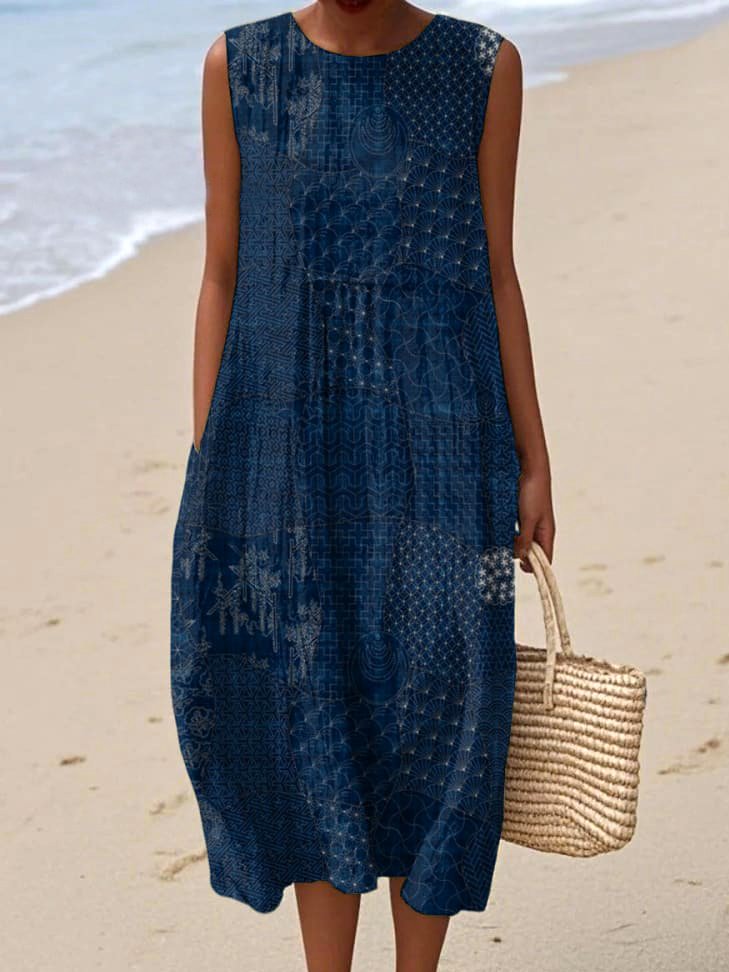 Crew Neck Casual Regular Fit Dress With No