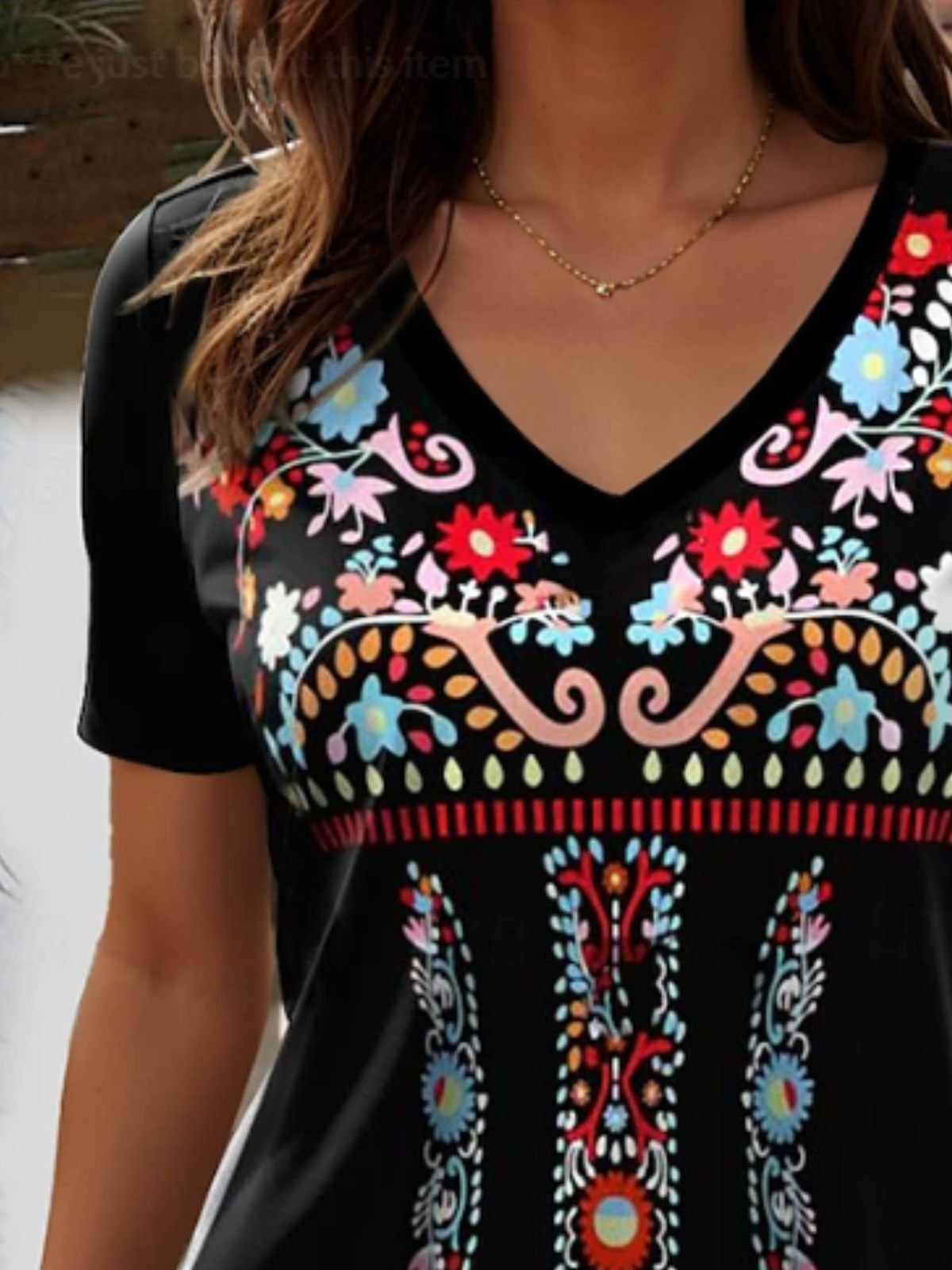 V Neck Regular Fit Casual Cotton T-Shirt
