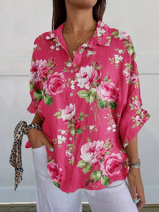 Women's Floral Print Casual Shirt