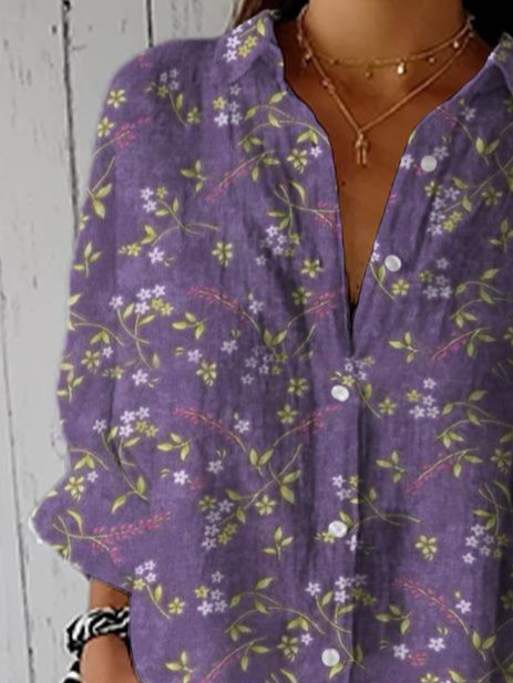 Women's Floral Print Casual Shirt