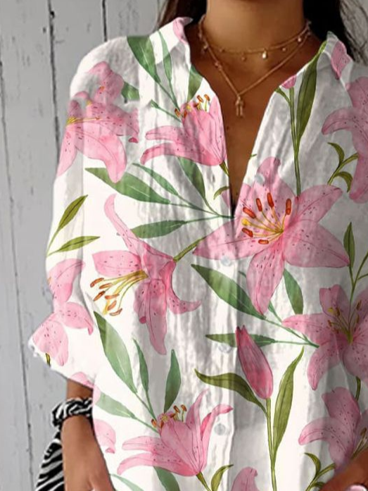 Women's Floral Print Casual Shirt