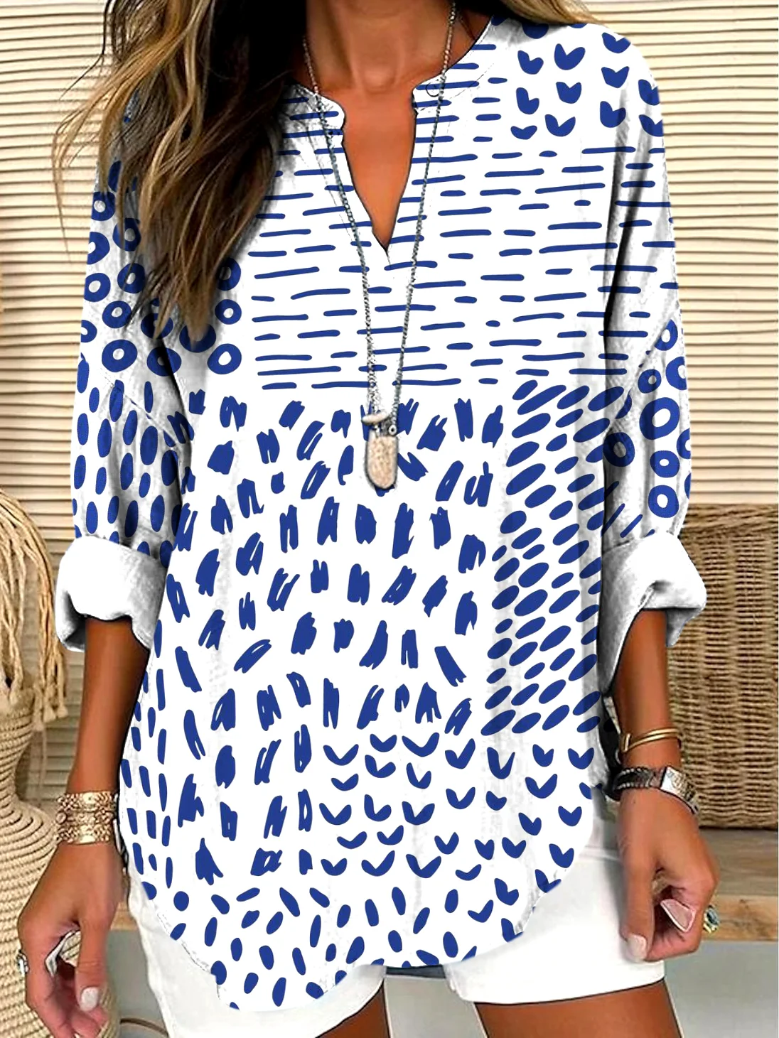 Regular Fit Casual Geometric Shirt