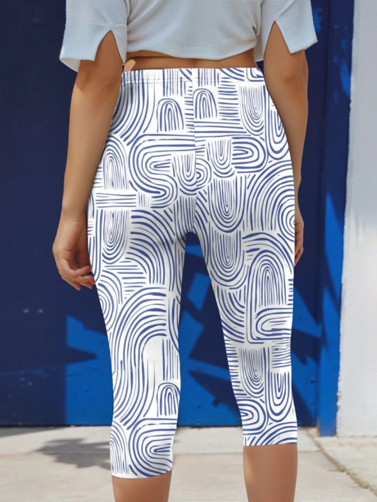 Vintage Cotton Geometric Regular Fit Leggings