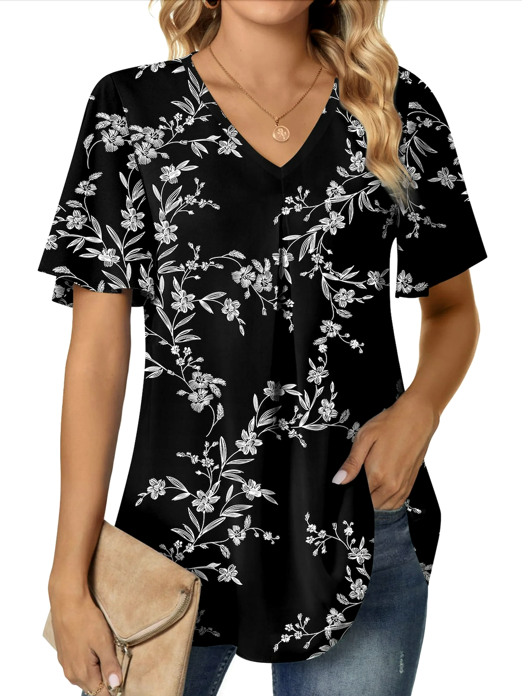 Cotton V Neck Casual Regular Fit Shirt