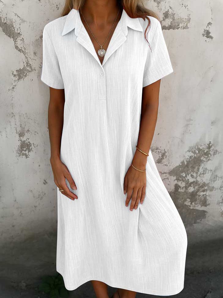 Casual Plain Dress With No