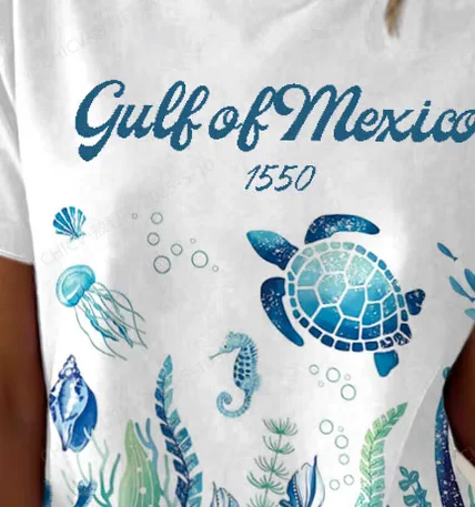 Women's Gulf Of Mexico Print T-Shirt