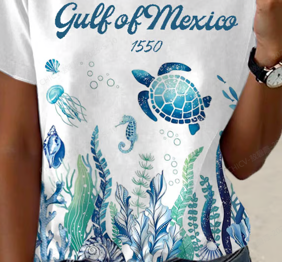 Women's Gulf Of Mexico Print T-Shirt