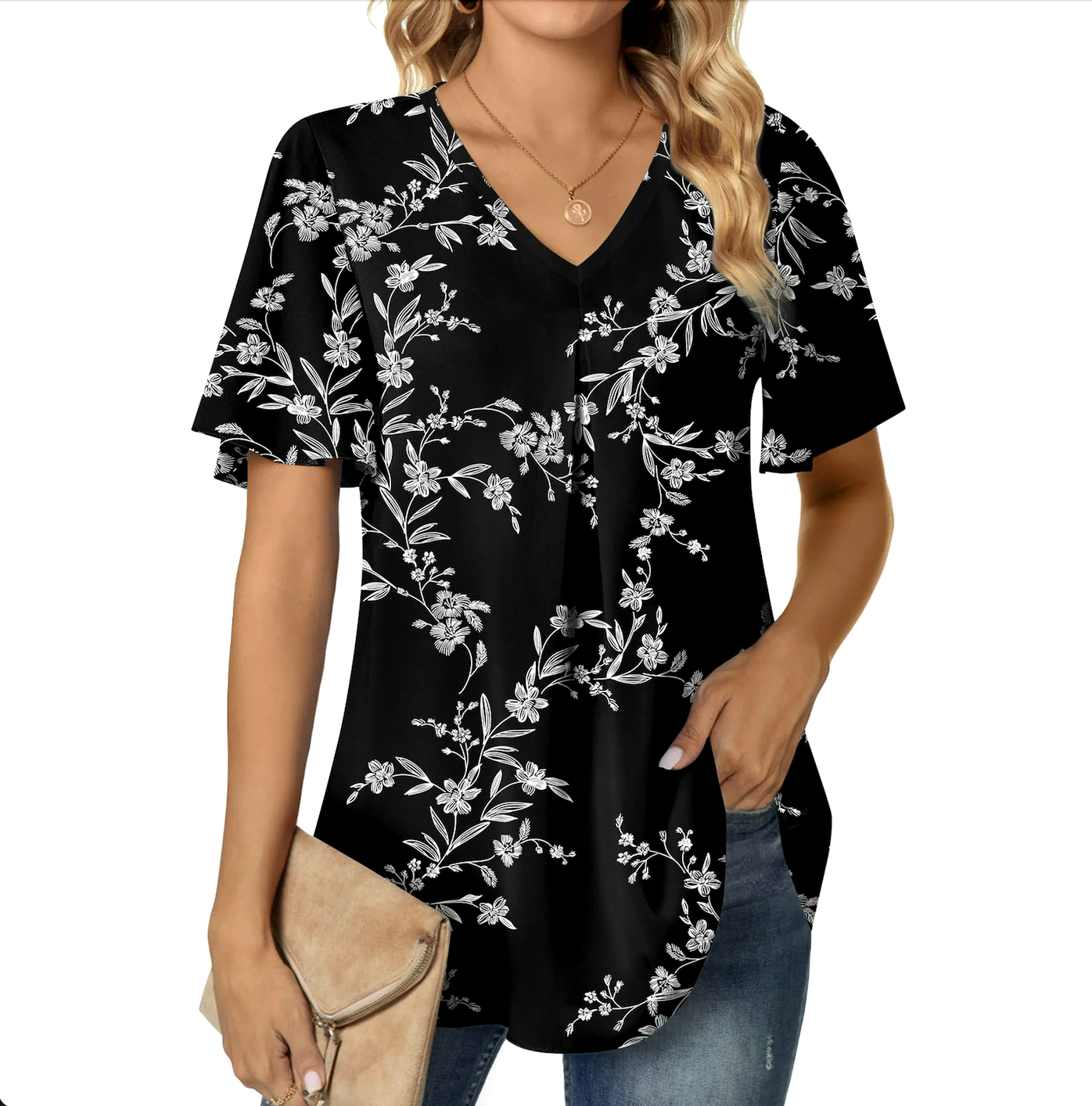 Cotton V Neck Casual Regular Fit Shirt