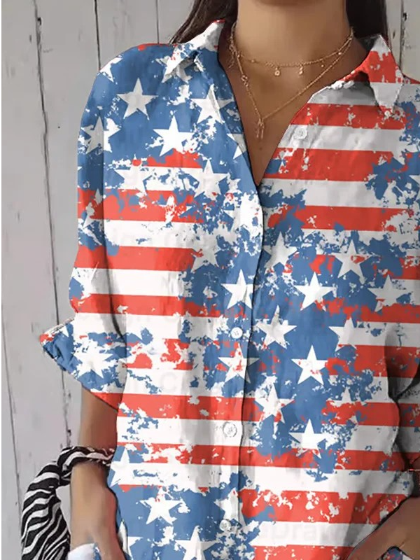 Women's Independence Day Star Print Shirt