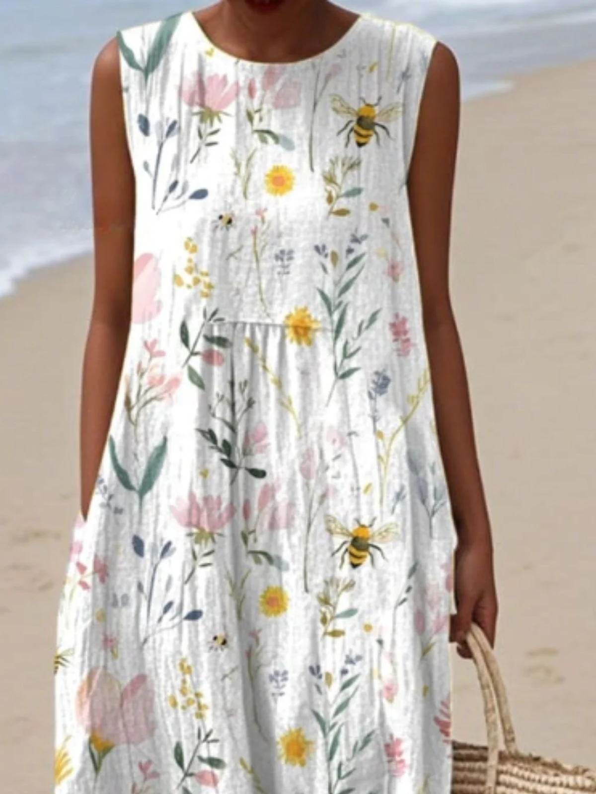 Simple Floral Dress With No
