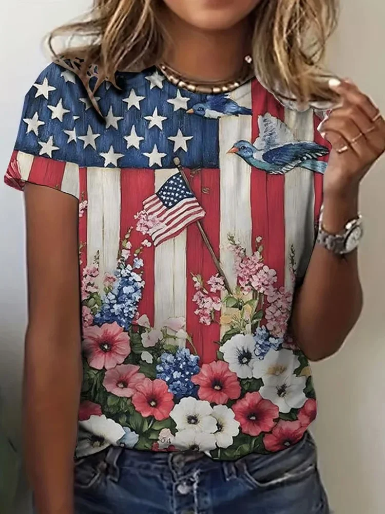 Women's Independence Day Print T-shirt