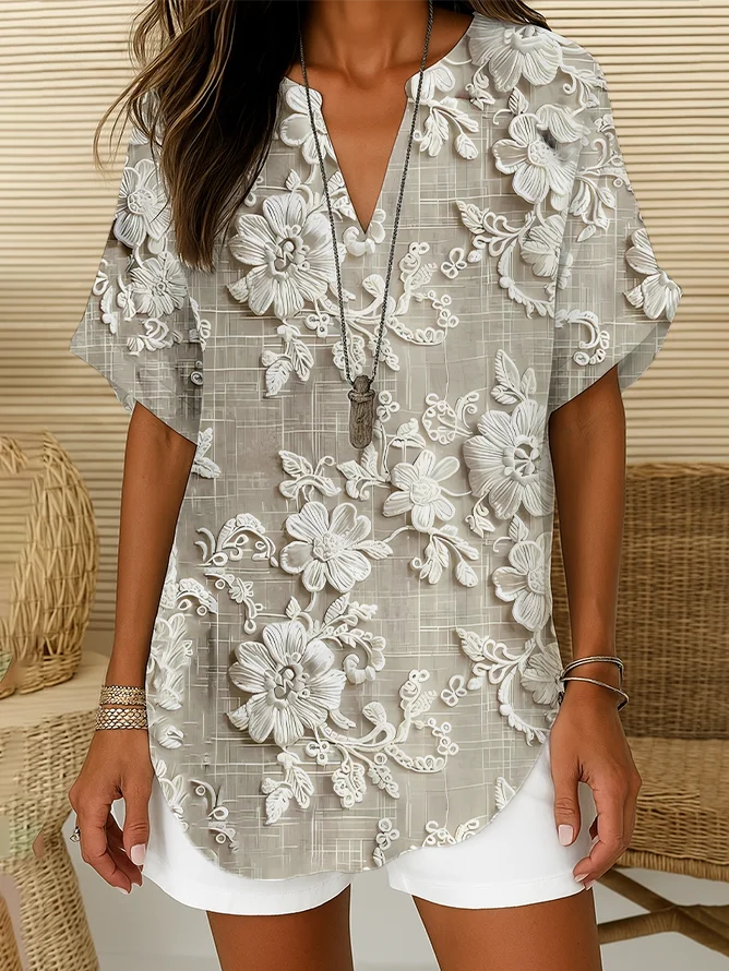 Women's Floral Print Casual Shirt