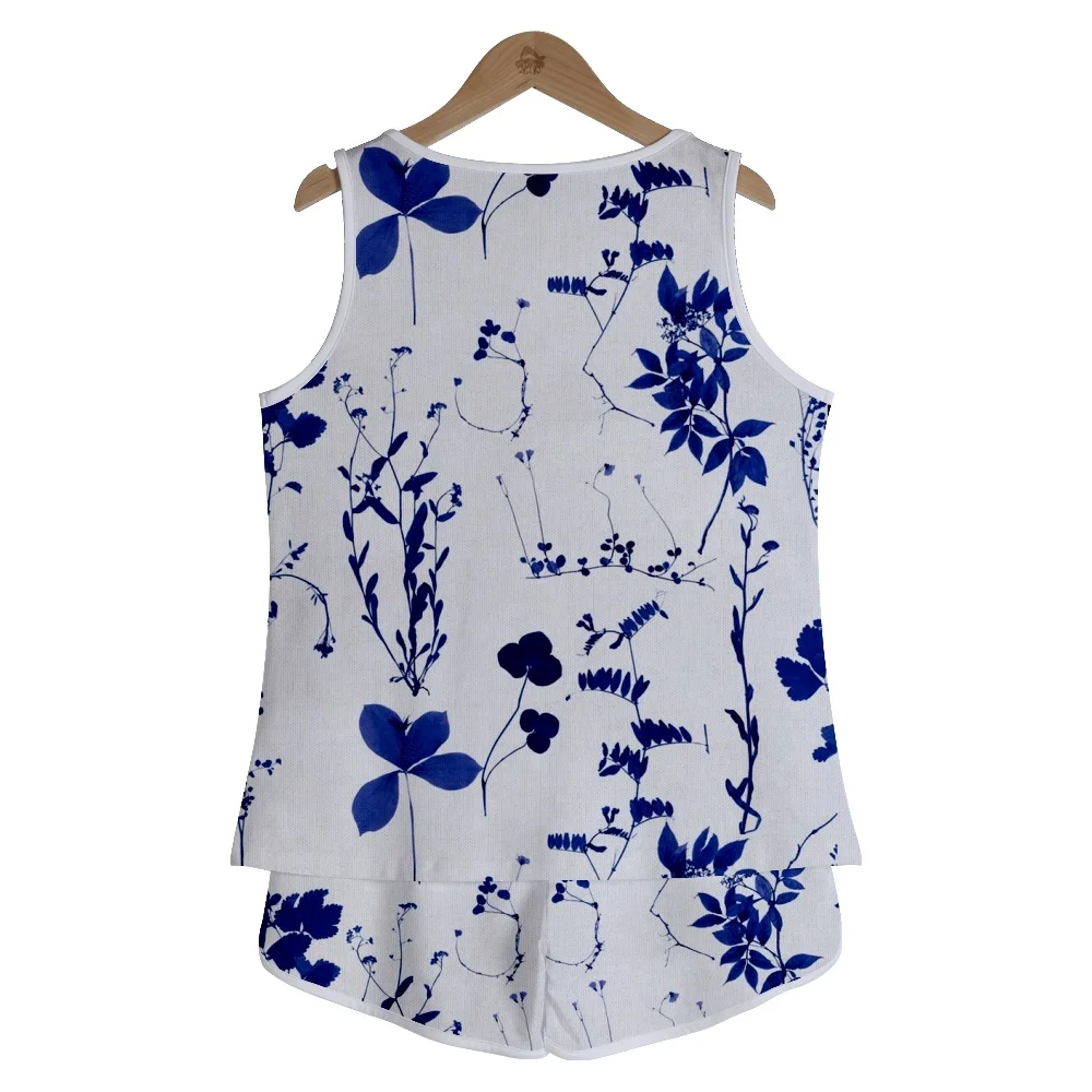Casual Floral Crew Neck Loose Two-Piece Set