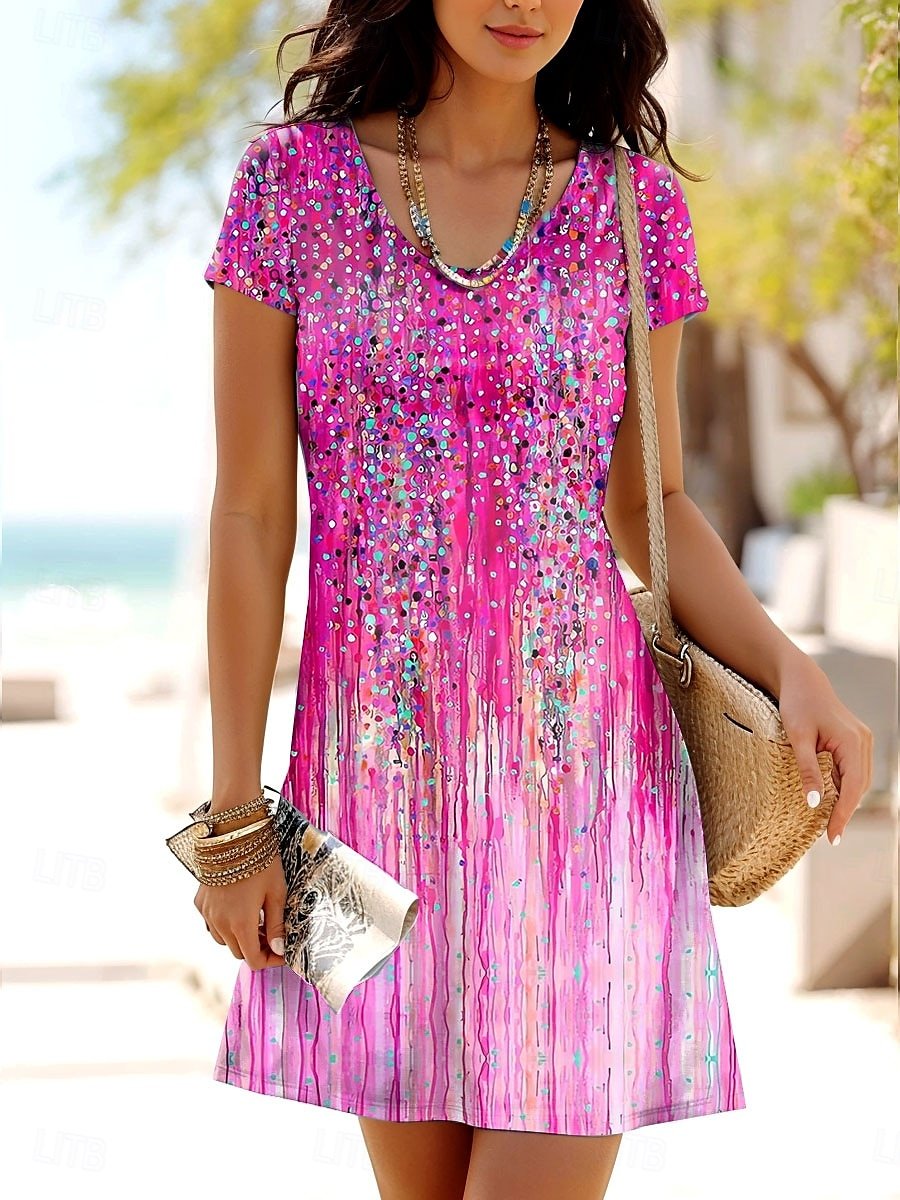 Cotton Casual Dress With No