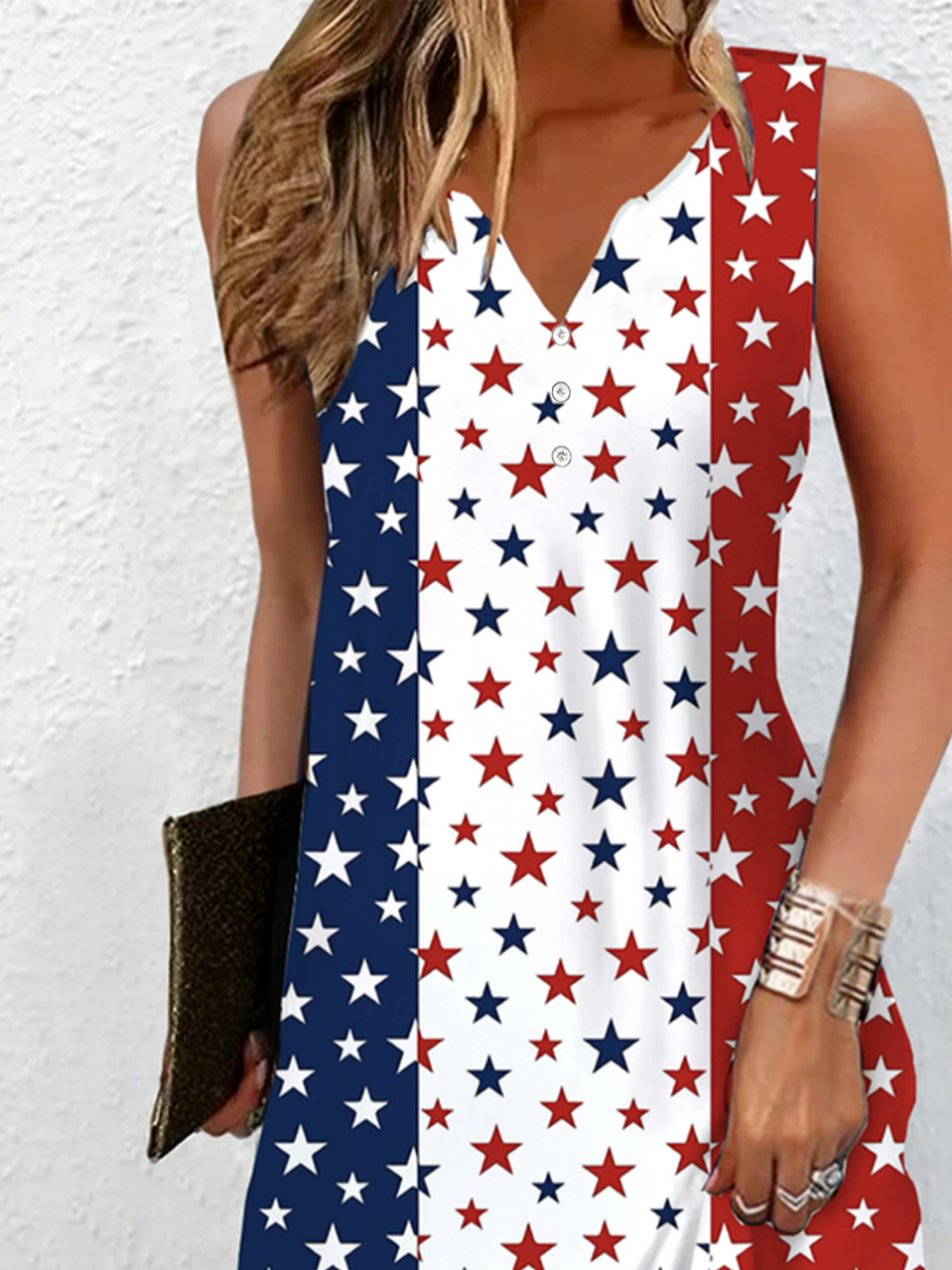 Casual Loose Dress With No independence Day