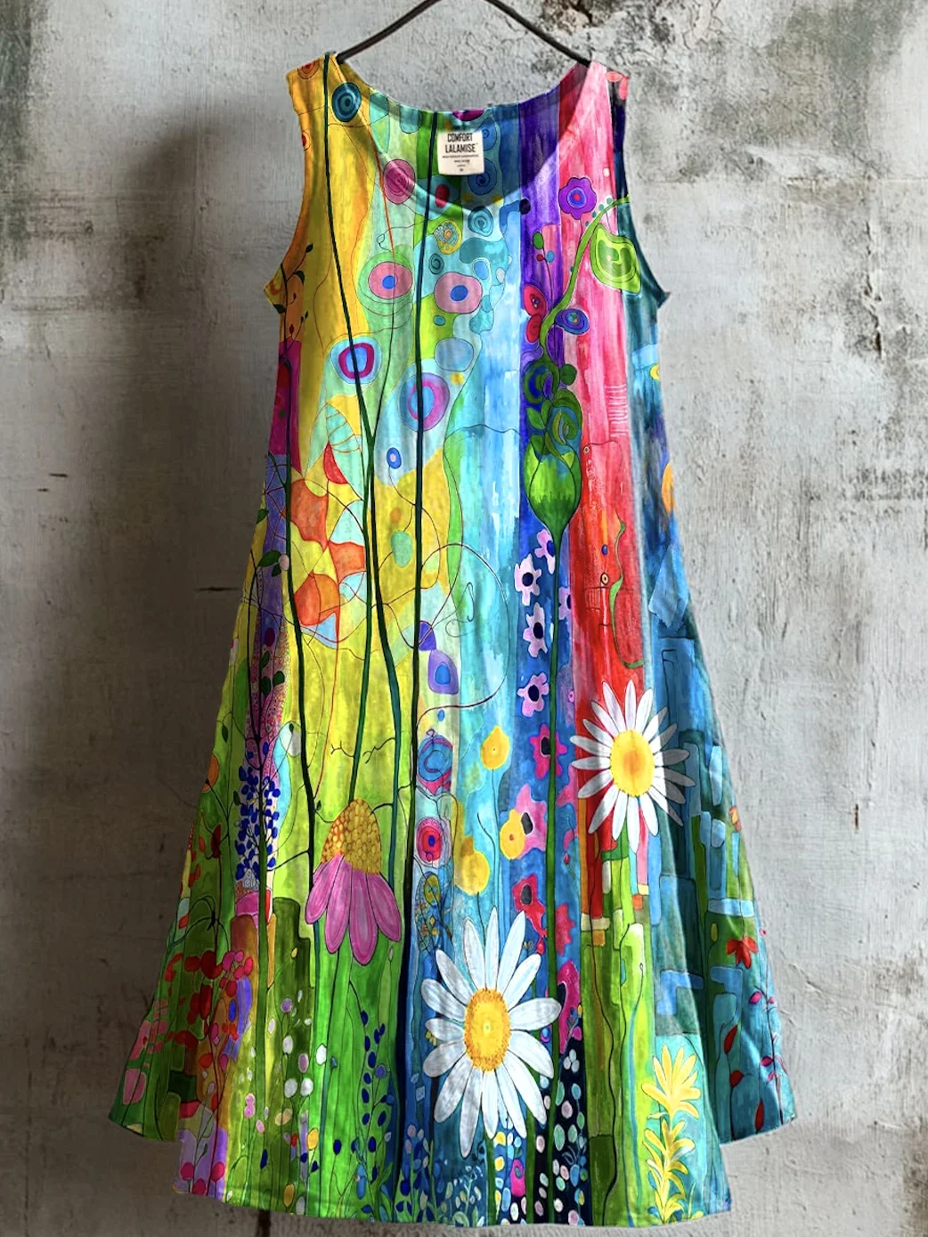 Crew Neck Casual Dress With No