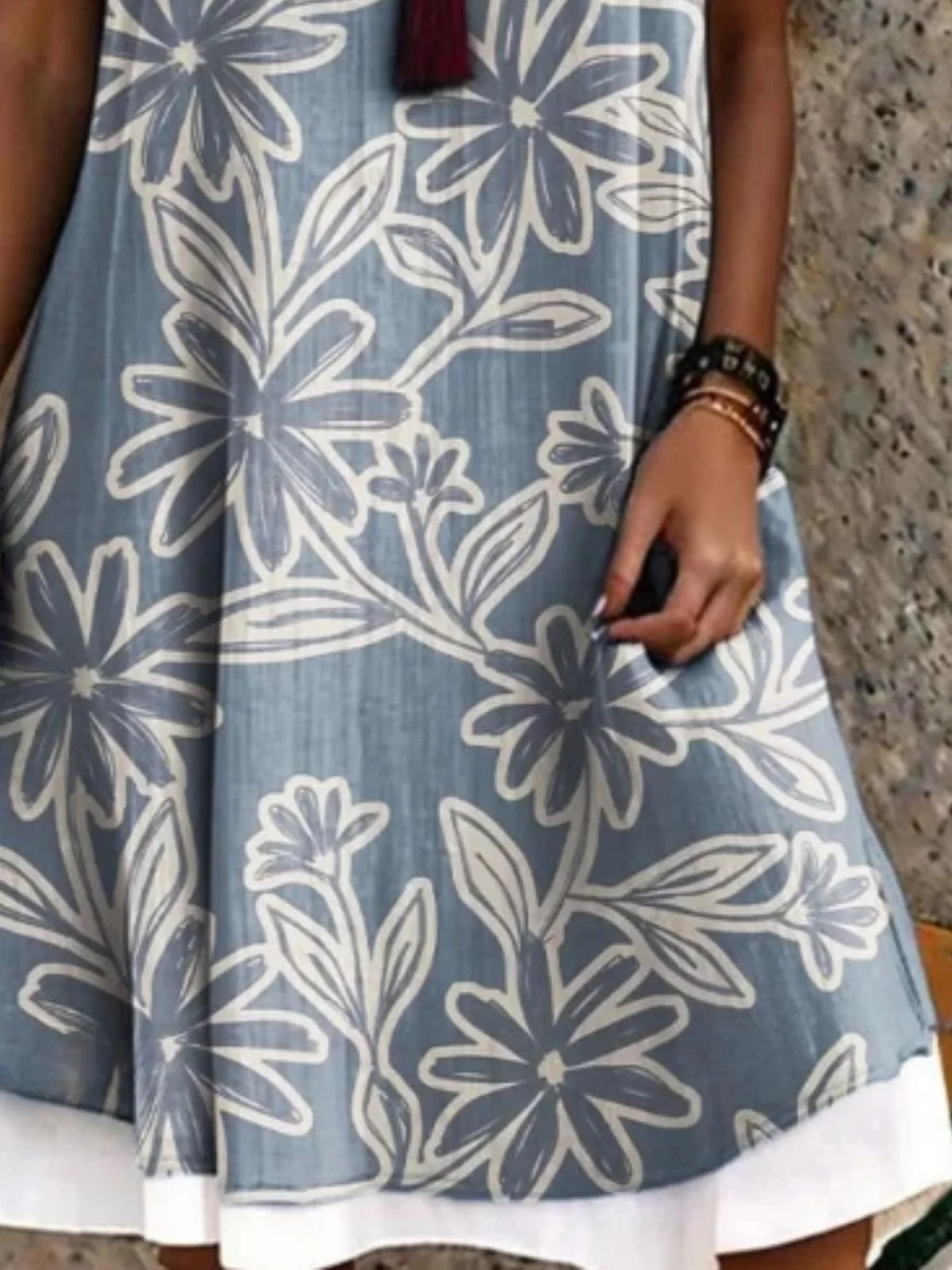 Casual Crew Neck Dress With No