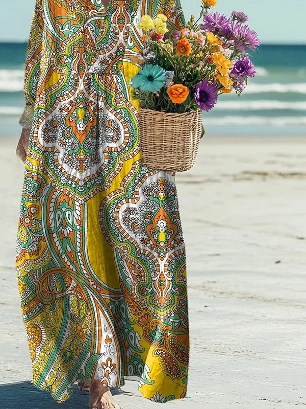 Women's Flowers Art Print Casual Dress