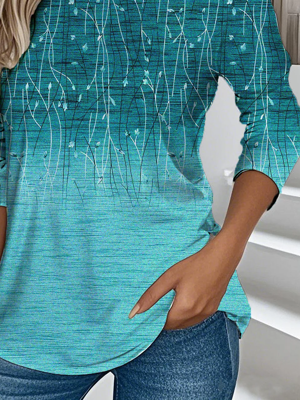 Casual Jersey Crew Neck Loose T-Shirt