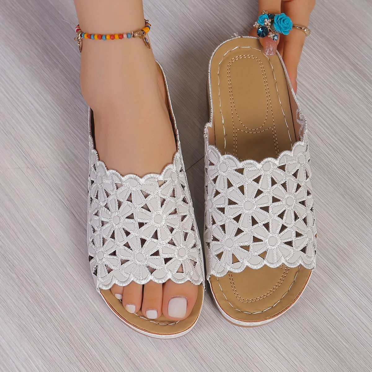 Summer Casual Pvc Plain Sandal