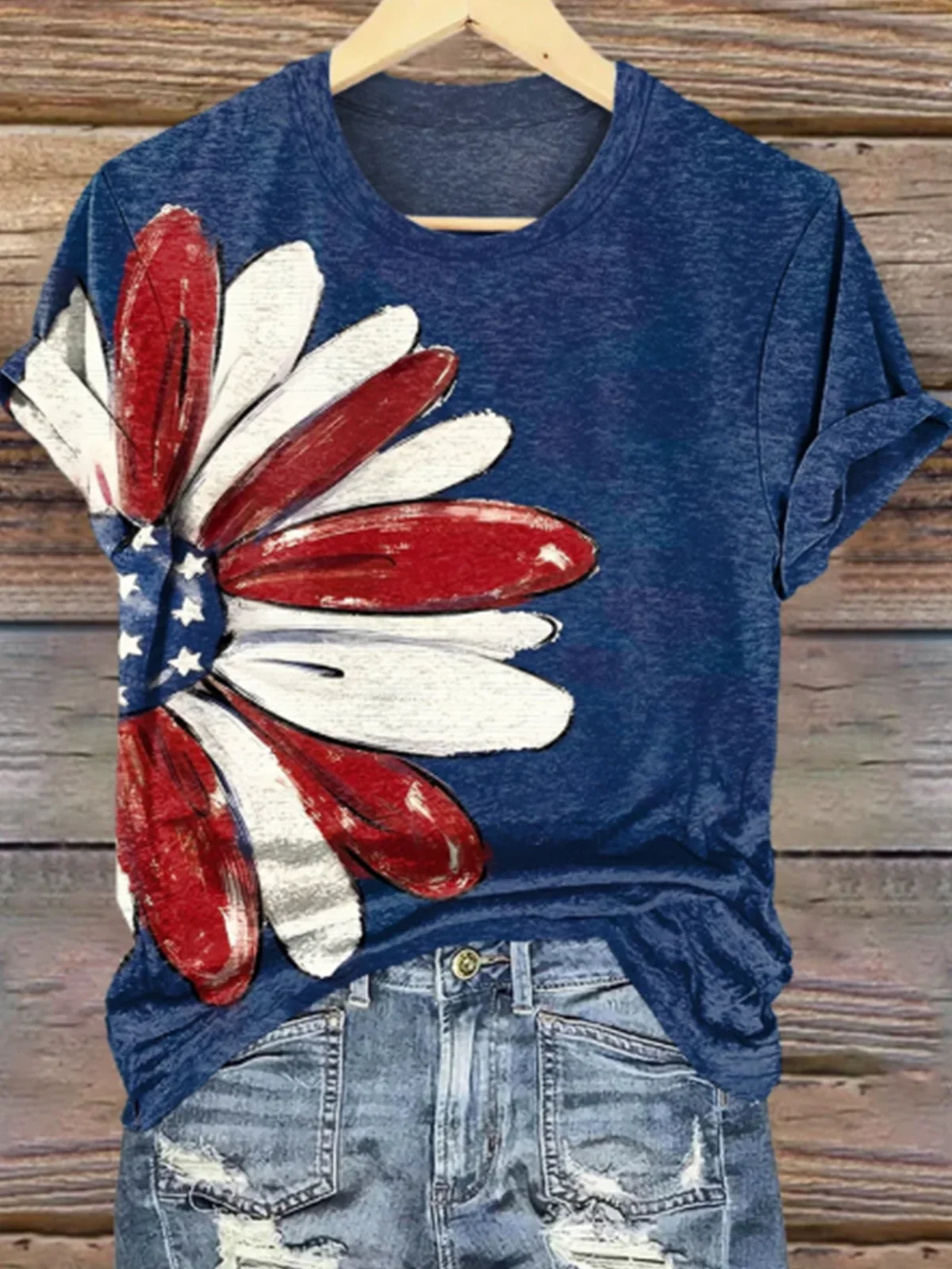 Independence Day Crew Neck Casual T-Shirt