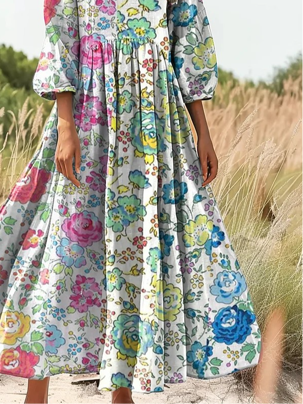 Gradient Pattern Loose Casual Dress