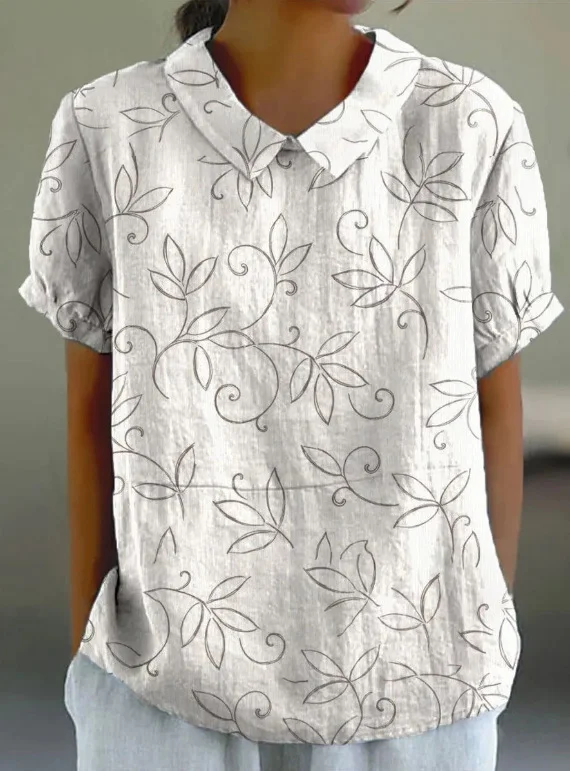 Women's Short Sleeve T-shirt Summer Color1 Geometric Printing Stand Collar Daily Going Out Casual Top
