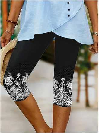 Women's Casual Tight Print Pants