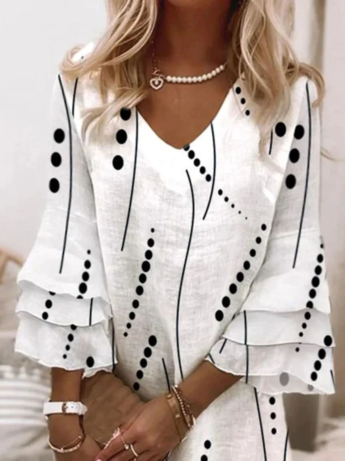 Regular Fit Vacation Dress With No