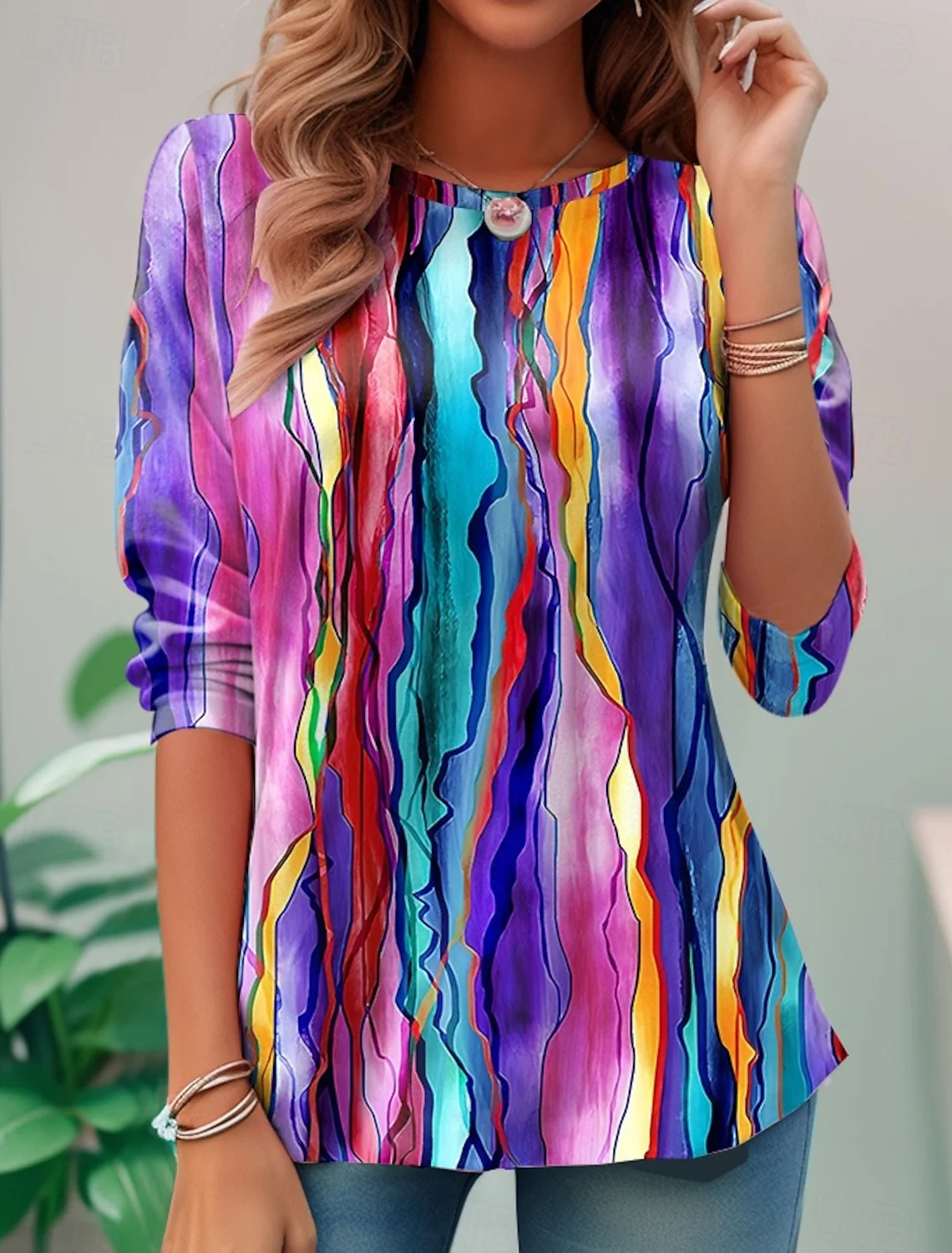 Casual Long Sleeve Round Neck T-Shirt